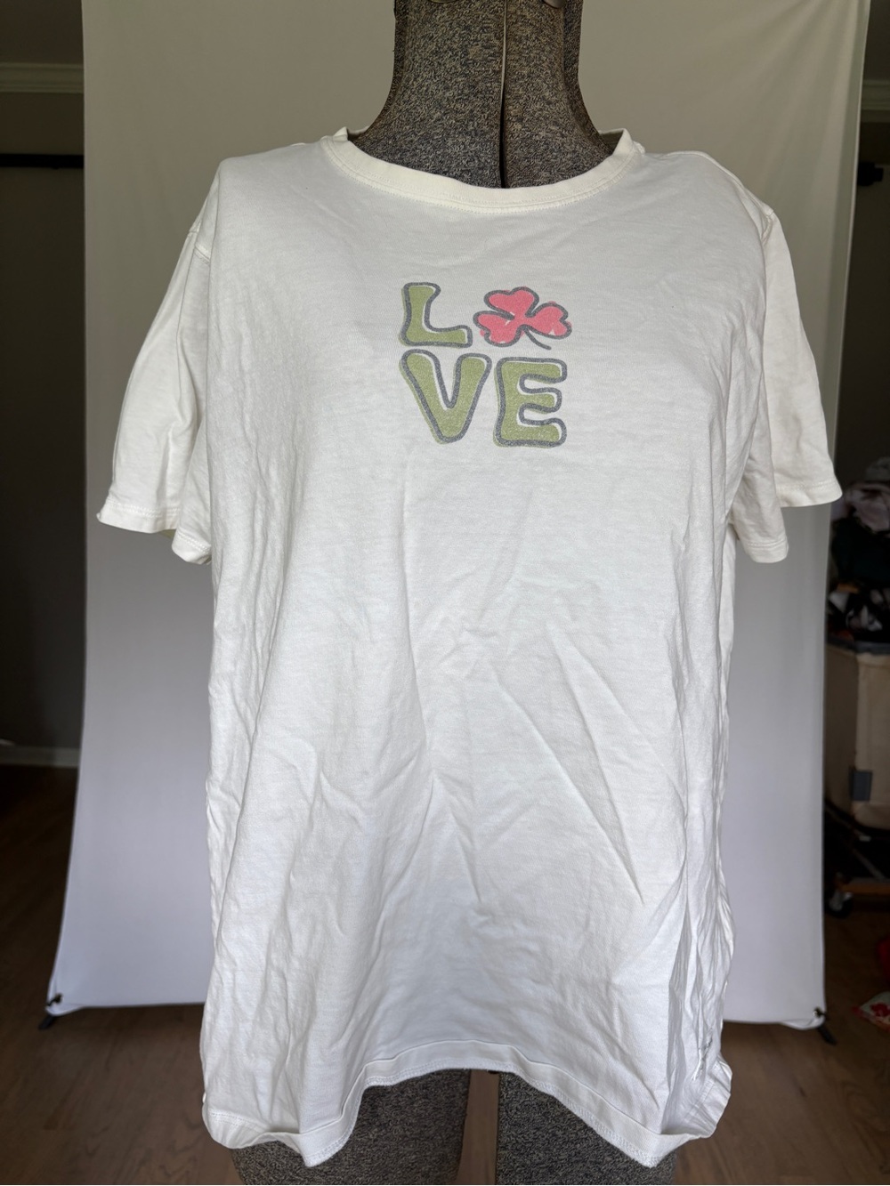 Life Is Good White Tee / Logo